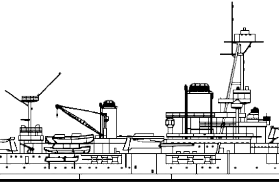 Боевой корабль NMF Courbet 1925 [Battleship] - чертежи, габариты, рисунки